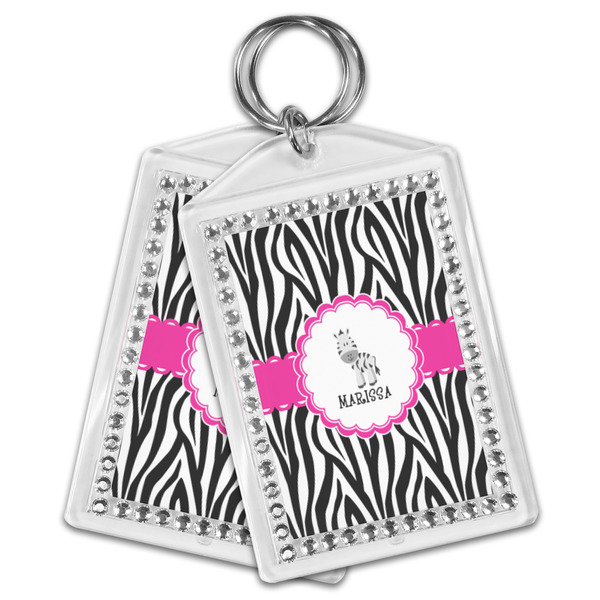 Zebra Bling Keychain - MAIN