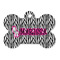 Zebra Bone Shaped Dog ID Tag (Personalized)