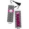Zebra Bookmark with tassel - Front and Back