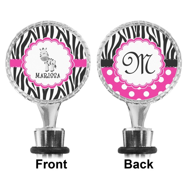 Zebra Bottle Stopper - Front and Back