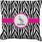 Zebra Faux-Linen Throw Pillow 20" (Personalized)