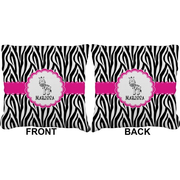 Zebra Burlap Pillow Approval