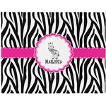 Zebra Woven Fabric Placemat - Twill w/ Name or Text