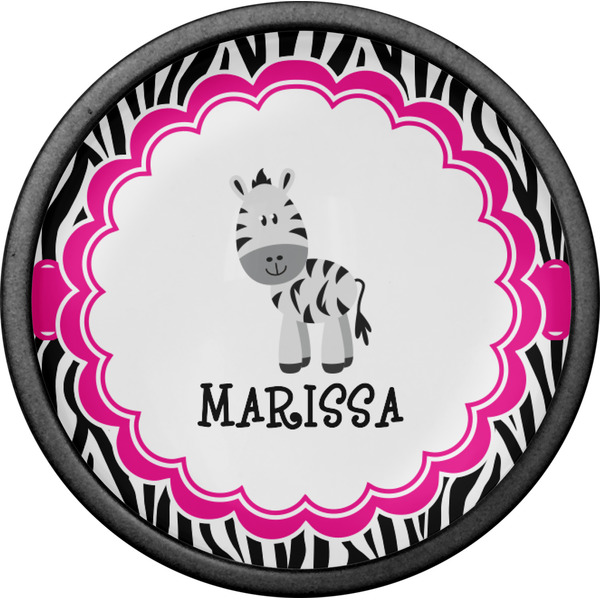 Zebra Cabinet Knob - Black - Front