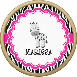 Zebra Cabinet Knob - Gold (Personalized)