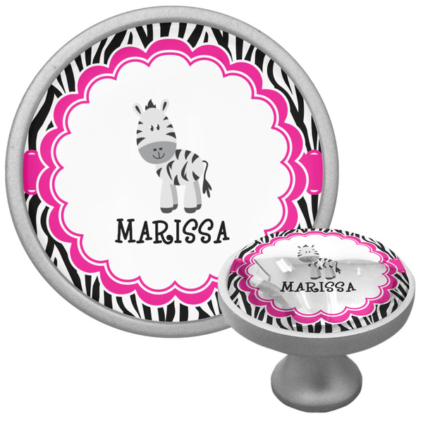 Zebra Cabinet Knob - Nickel - Multi Angle