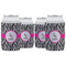 Zebra Can Cooler (12 oz) - Set of 4 w/ Name or Text