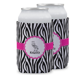 Zebra Can Cooler (12 oz) w/ Name or Text