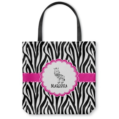 Zebra Canvas Tote Bag (Personalized)