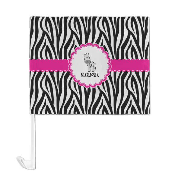 Zebra Car Flag - Large - FRONT
