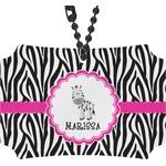Zebra Rear View Mirror Ornament (Personalized)