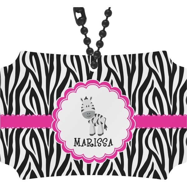 Custom Zebra Rear View Mirror Ornament (Personalized)