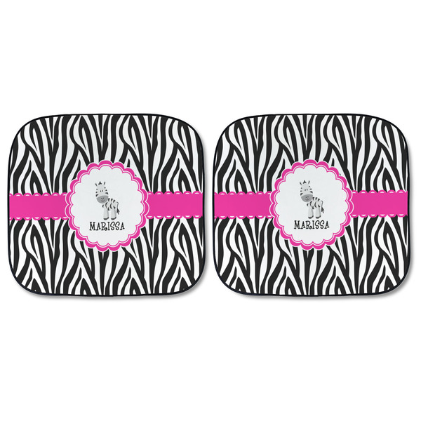 Zebra Car Sun Shades - FRONT