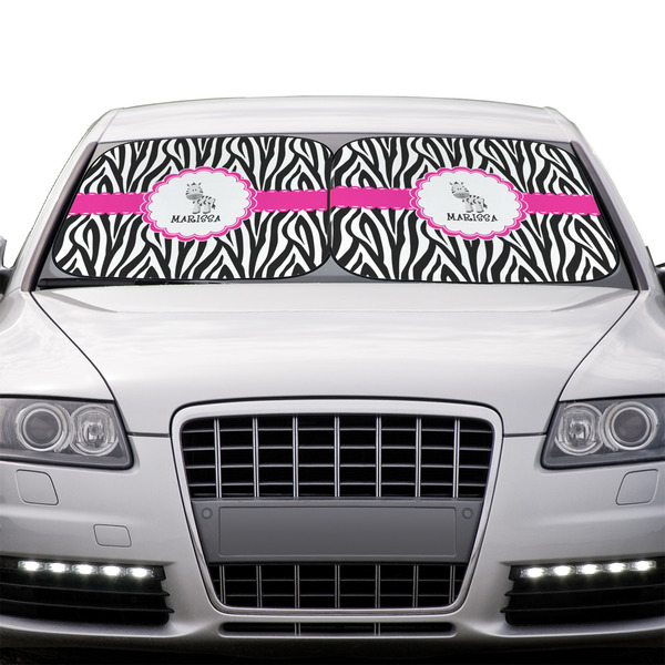 Zebra Car Sun Shades - IN CONTEXT