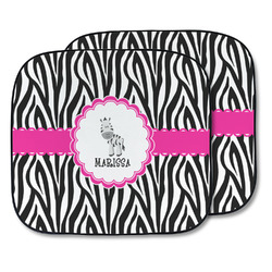 Zebra Car Sun Shade - Two Piece (Personalized)