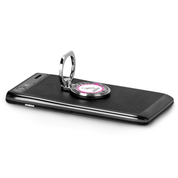Zebra Cell Phone Ring & Stand in Use