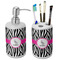 Zebra Ceramic Bathroom Accessories Set (Personalized)