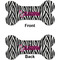 Zebra Ceramic Flat Ornament - Bone Front & Back (APPROVAL)