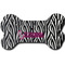 Zebra Ceramic Dog Ornament - Front & Back w/ Name or Text