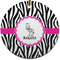 Zebra Ceramic Flat Ornament - Circle (Front)