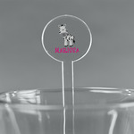 Zebra 5.5" Round Plastic Stir Sticks - Clear (Personalized)