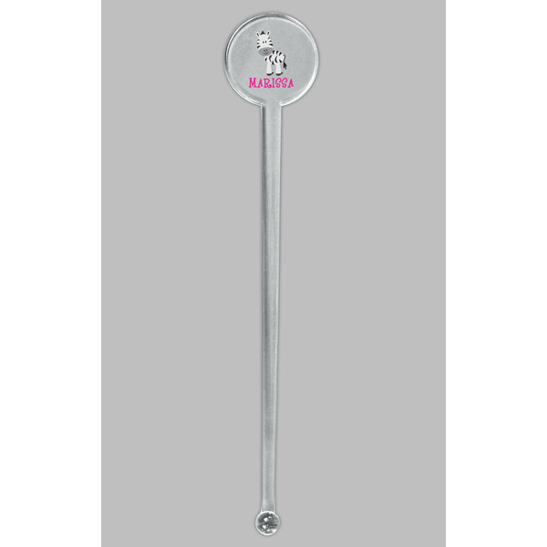 Zebra Clear Plastic 7" Stir Stick - Round - Single Stick