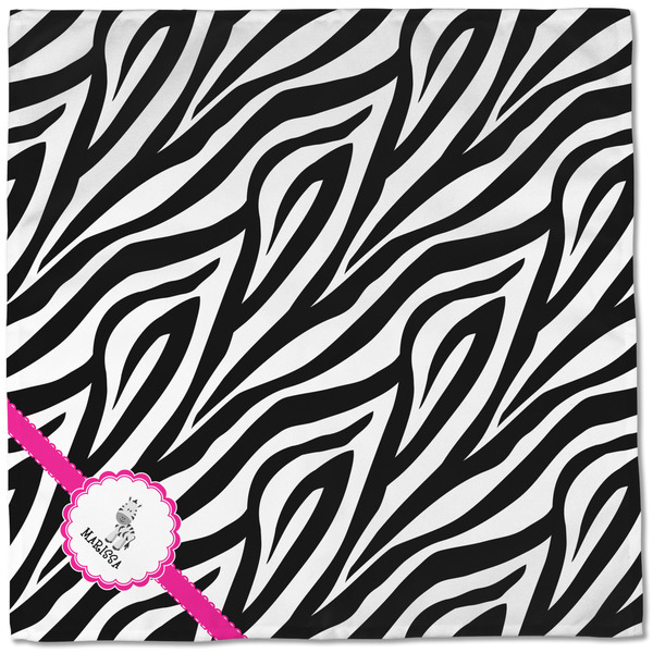 Zebra Cloth Napkins - Personalized Dinner (Full Open)
