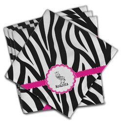 Zebra Cloth Napkins (Set of 4) (Personalized)