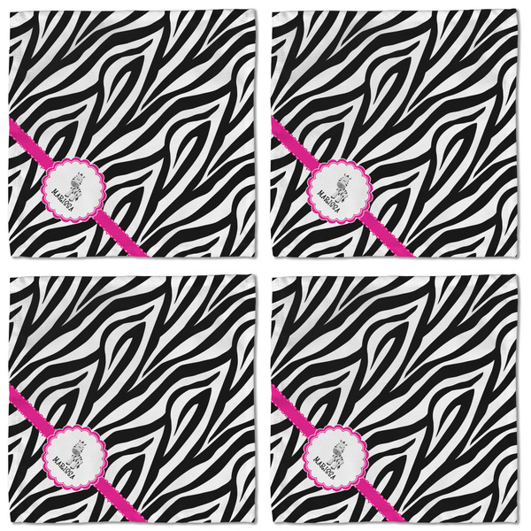 Zebra Cloth Napkins - Personalized Lunch (APPROVAL) Set of 4