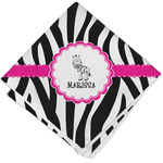Zebra Cloth Cocktail Napkin - Single w/ Name or Text