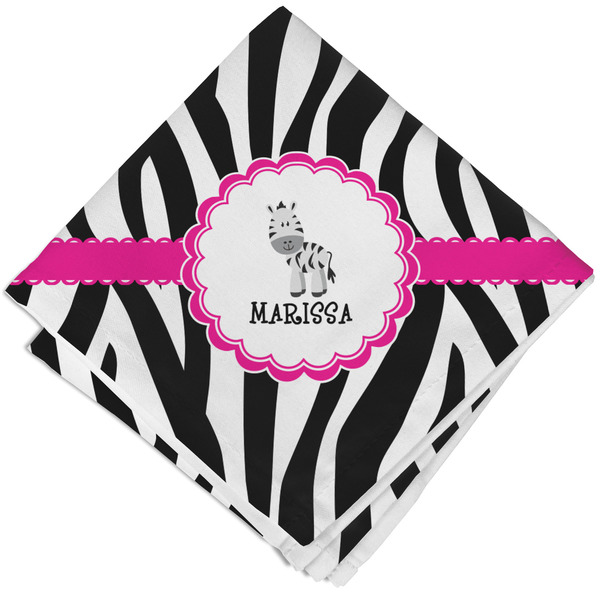Custom Zebra Cloth Napkin w/ Name or Text