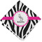 Zebra Cloth Napkins - Personalized Lunch (Folded Four Corners)