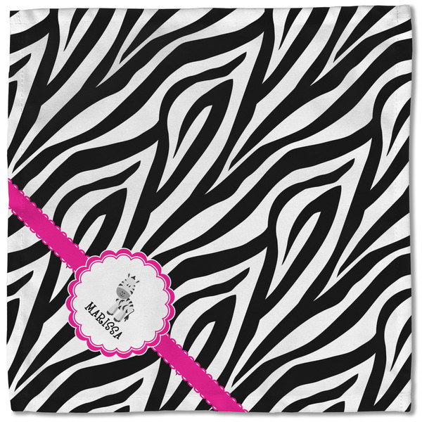 Zebra Cloth Napkins - Personalized Lunch (Single Full Open)