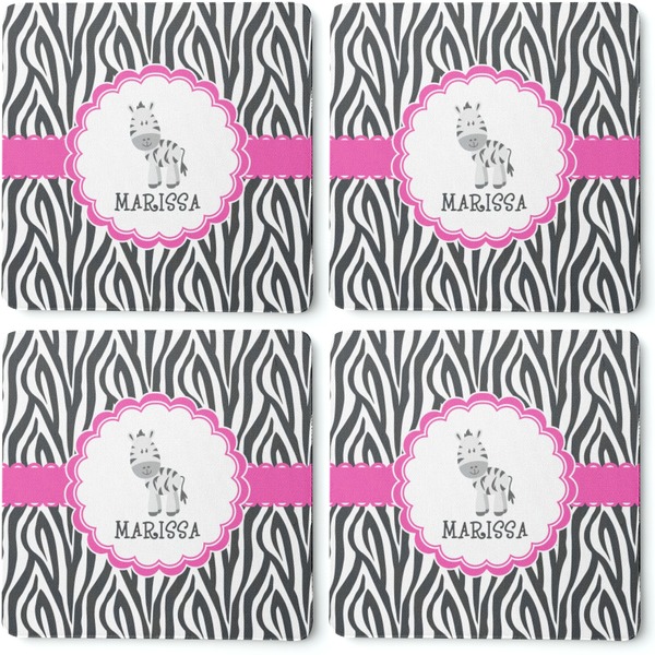 Zebra Coaster Rubber Back - Apvl