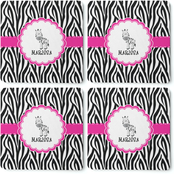 Zebra Coaster Rubber Back - Apvl