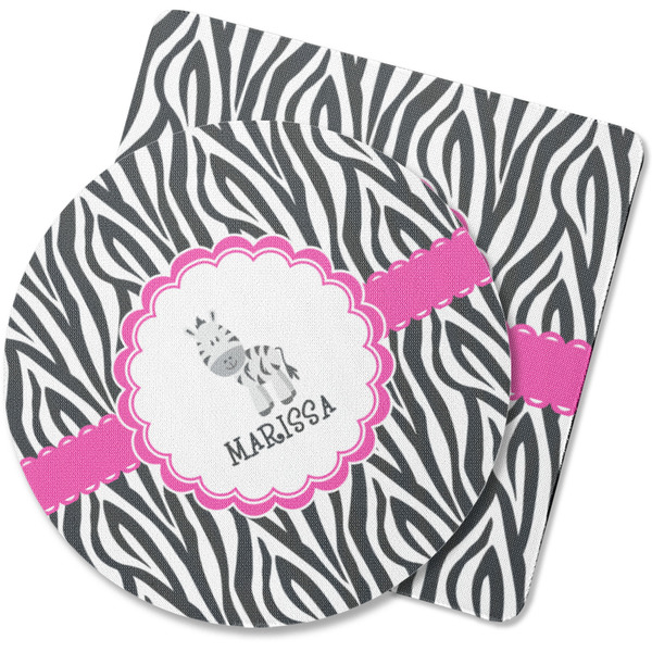 Custom Zebra Rubber Backed Coaster (Personalized)