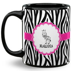 Zebra 11 Oz Coffee Mug - Black (Personalized)