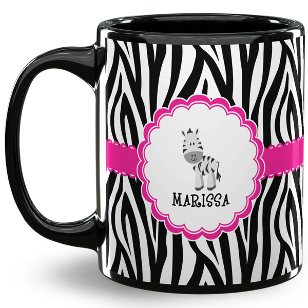 Custom Zebra 11 Oz Coffee Mug - Black (Personalized)