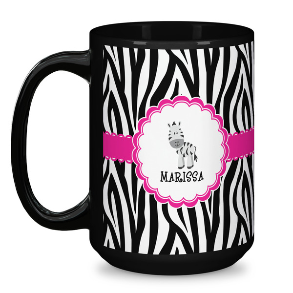 Zebra Coffee Mug - 15 oz - Black