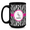 Zebra Coffee Mug - 15 oz - Black