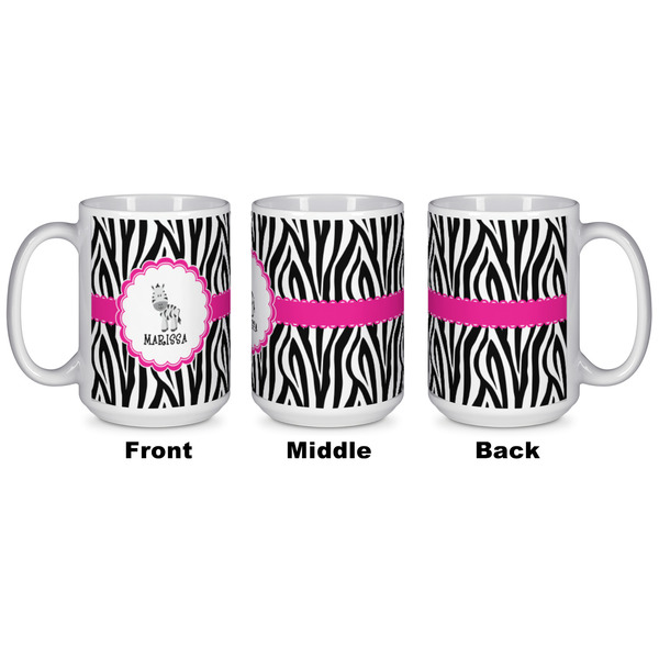 Zebra Coffee Mug - 15 oz - White APPROVAL