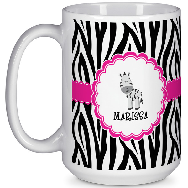 Custom Zebra 15 Oz Coffee Mug - White (Personalized)