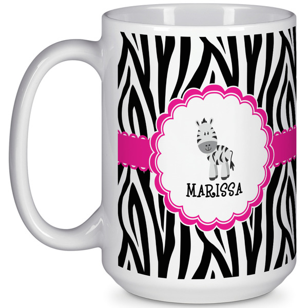 Custom Zebra 15 Oz Coffee Mug - White (Personalized)