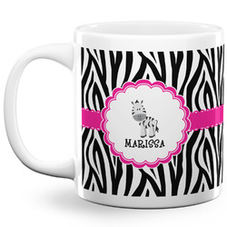 Zebra 20 Oz Coffee Mug - White (Personalized)