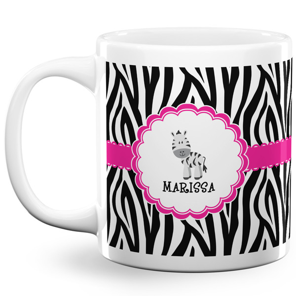 Custom Zebra 20 Oz Coffee Mug - White (Personalized)