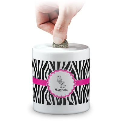 Zebra Coin Bank (Personalized)