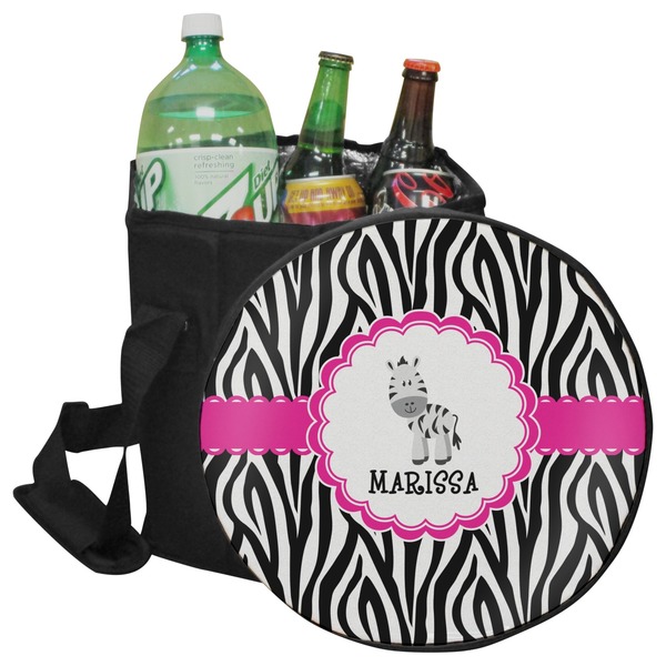 Custom Zebra Collapsible Cooler & Seat (Personalized)
