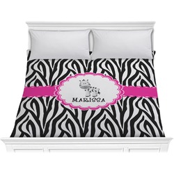 Zebra Comforter - King (Personalized)