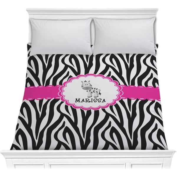 Custom Zebra Comforter - Full / Queen (Personalized)