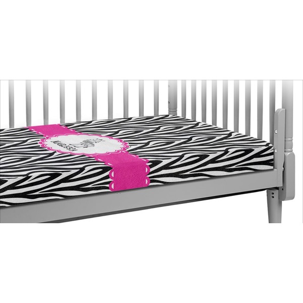 Custom Zebra Crib Fitted Sheet (Personalized)